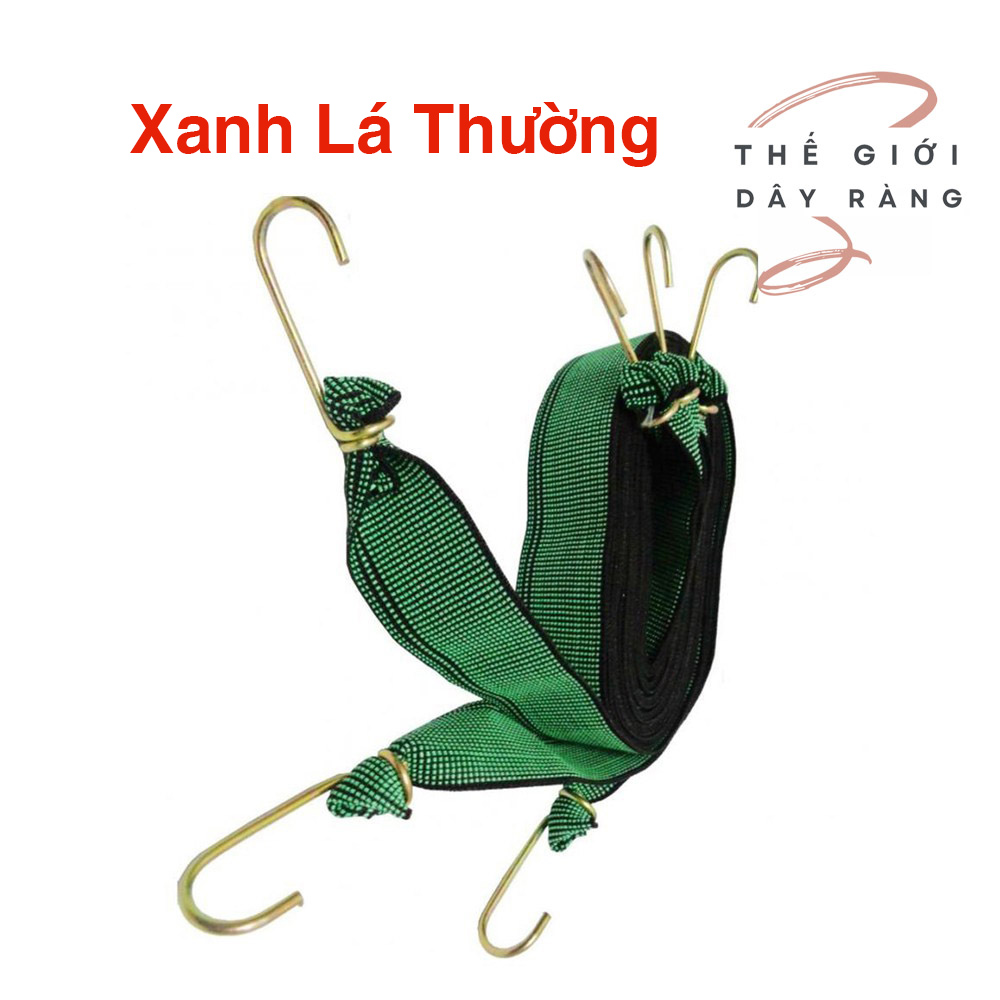 Dây thun dẹp xanh lá loại thường dài 1.6M